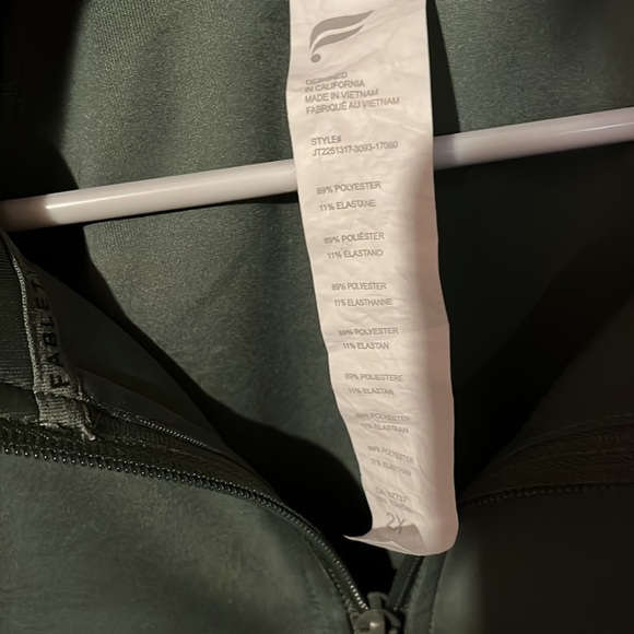 Fabletics Interlock Full-Zip Jacket Moss Green 2X - Picture 8 of 11